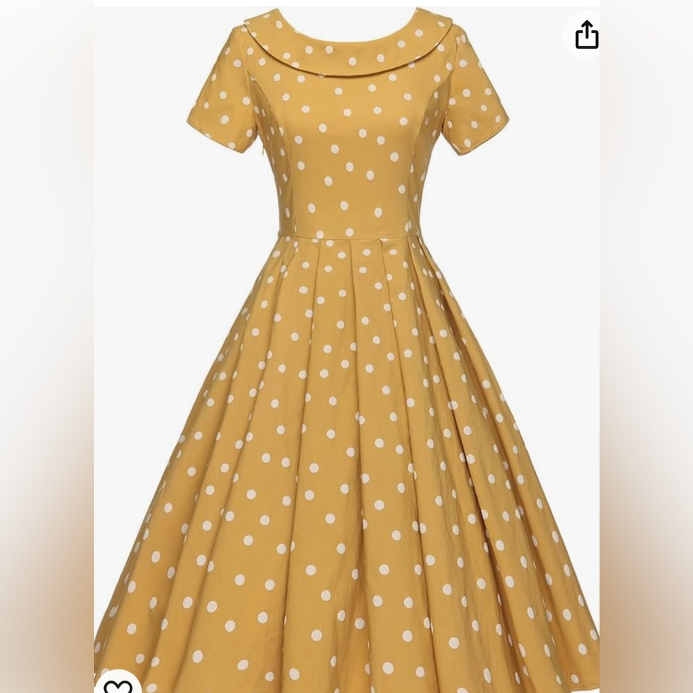 NWT retro inspired fit and flare polka dot dress size medium
